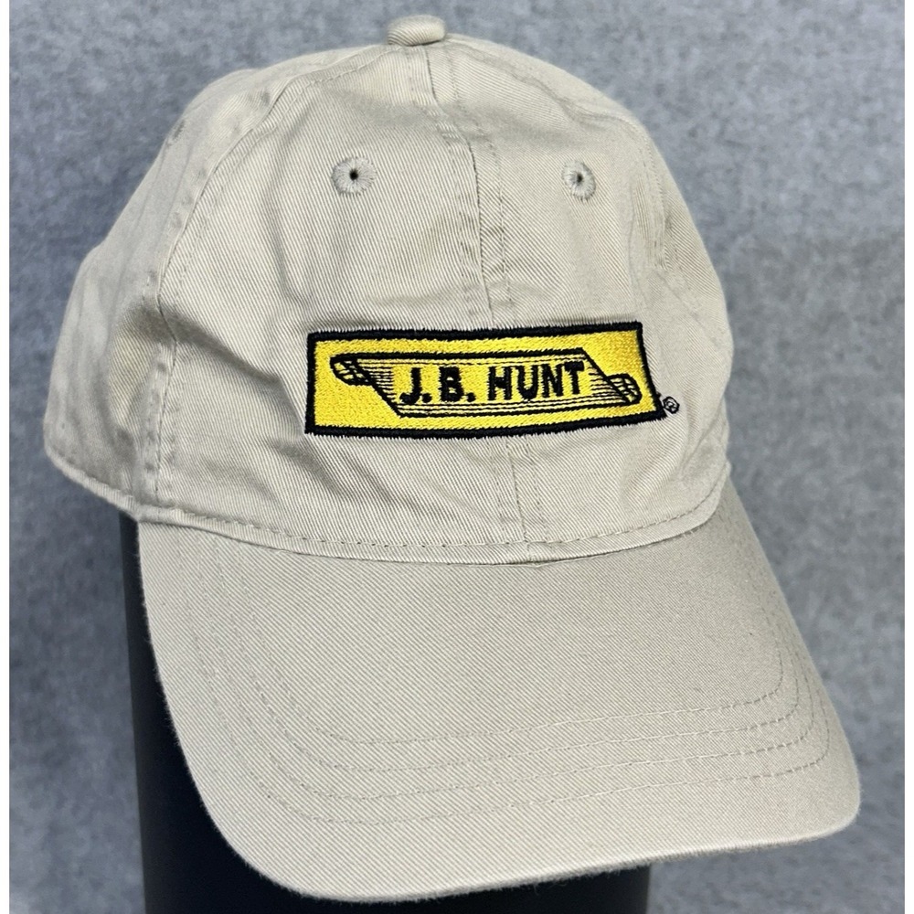 Jb Hunt Baseball Cap Trucking Beige Adjustable Strap